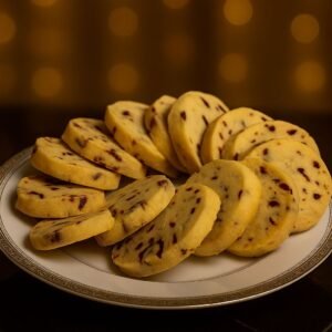 Cranberry Orange Shortbread Cookies